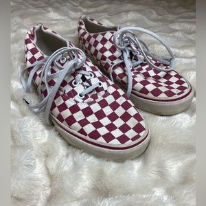 Red checkered vans